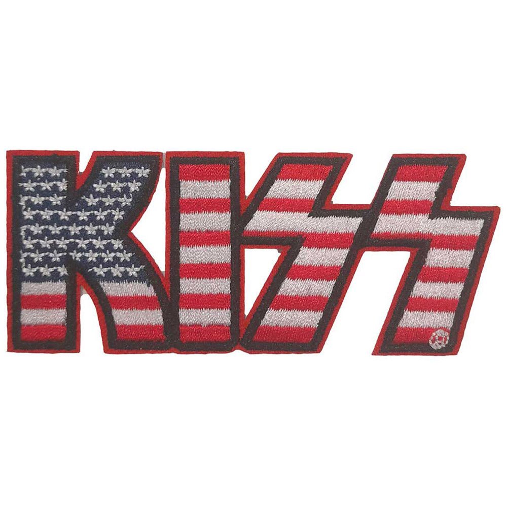 KISS キッス (エース・フレーリー 追悼 ) - American Flag Logo / ワッペン - PGS